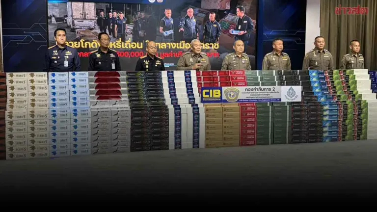 Major Smuggled Cigarette Warehouse Busted in Nakhon Ratchasima