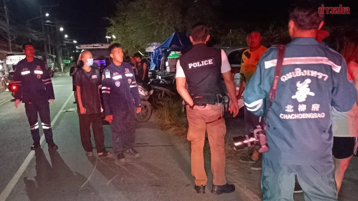Motorcyclist Dies After Swerving Collision in Chachoengsao