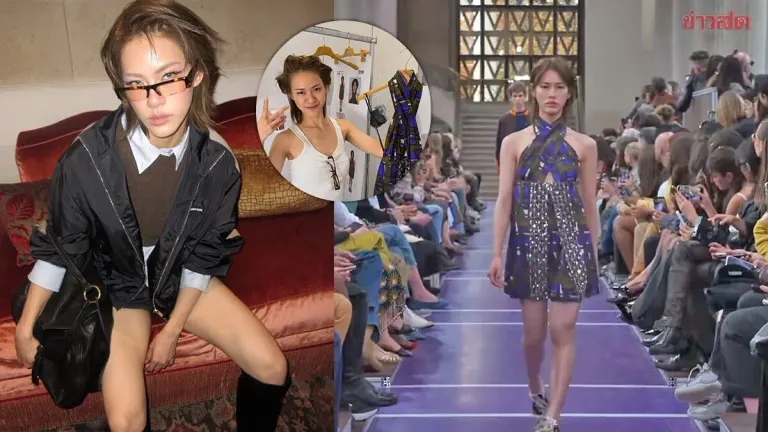 Thai Actress Amy TSS Walks Miu Miu Paris Fashion Week