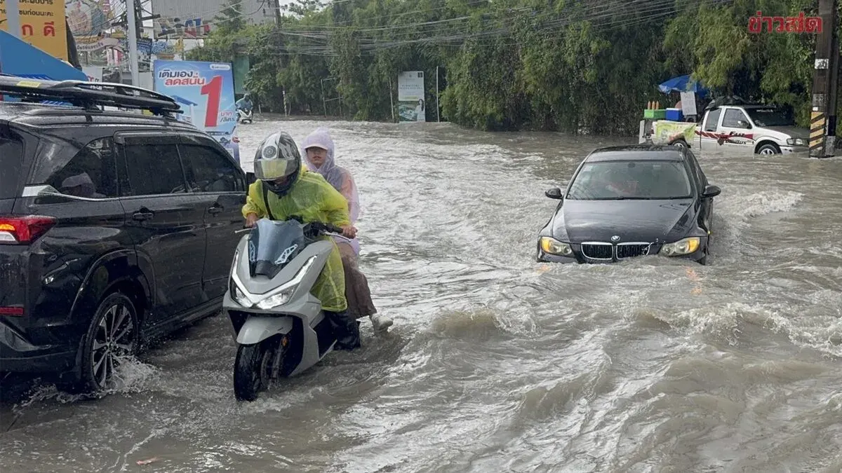 Heavy Rain Triggers Flash Floods Across Pattaya