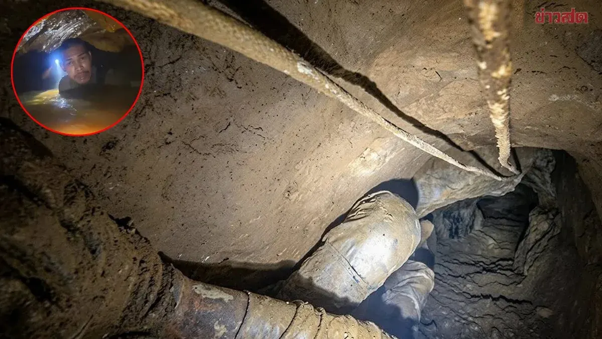 Pond Opens Up Images from Cave Rescue of 7 People Trapped in Laos: Narrow Passages and High Water Make Access Extremely Difficult