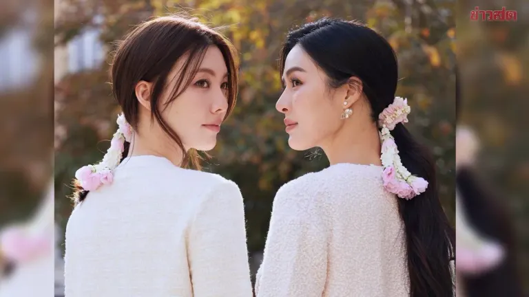 Thai Stars Dazzle Paris Fashion Week in Dior, Floral Hairpieces