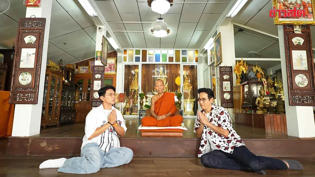 Young presenters visit Chai Nat to seek blessings at renowned temple and sample famous river fish cuisine
