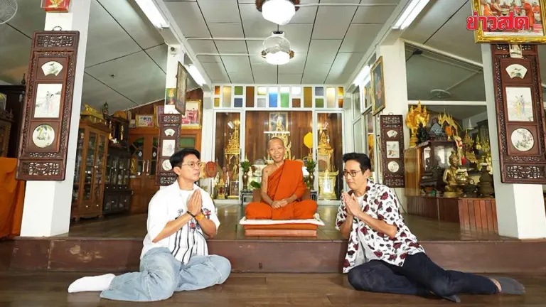 Young presenters visit Chai Nat to seek blessings at renowned temple and sample famous river fish cuisine