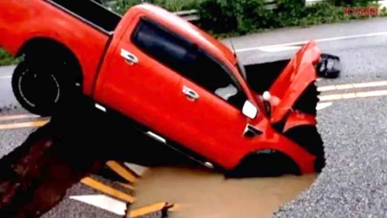 Man Narrowly Escapes as Flooded Canal Bridge Collapses