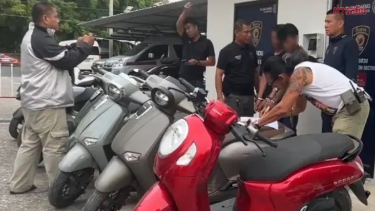 Police Arrest Two Cambodian Motorcycle Thieves in Rayong