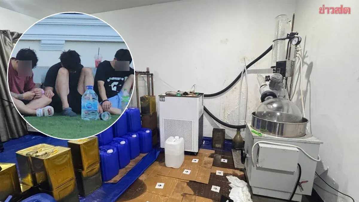 Police Raid Chinese-Run Vaping Pod Manufacturing Operation in Chonburi, Discover Production Equipment and Chemicals