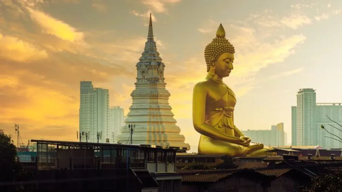 Bangkok's Giant Copper Buddha Stands 69 Meters Tall