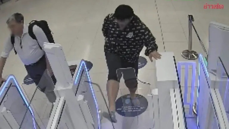Chinese Man Arrested at Suvarnabhumi for Destroying Auto Gate and Assaulting Officials