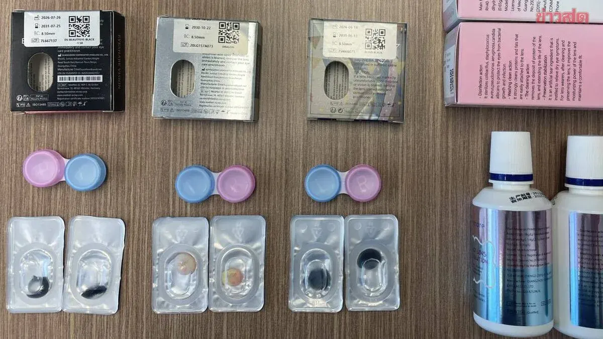 Police Raid Warehouse, Seize Counterfeit Contact Lenses and Cosmetics