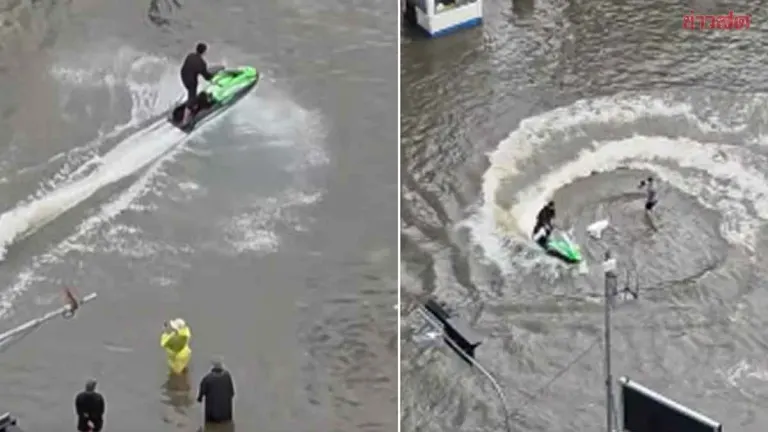 Jet Ski Stunt During Flood Sparks Social Media Backlash