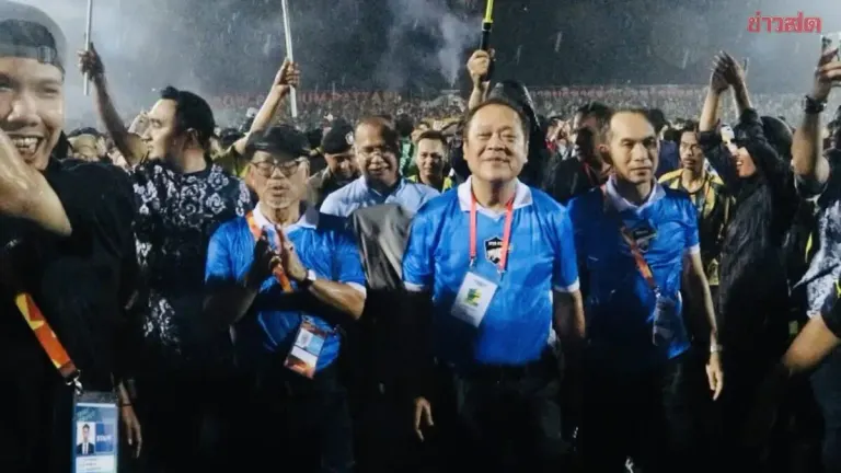 Pol. Lt. Col. Tawi Praises Pattani FC for Securing Final Ticket to Thai League