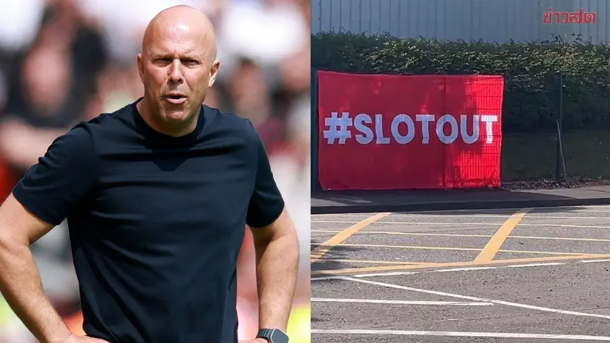 Fed Up Liverpool Fans Display 'Slot Out' Banners at Club Training Ground