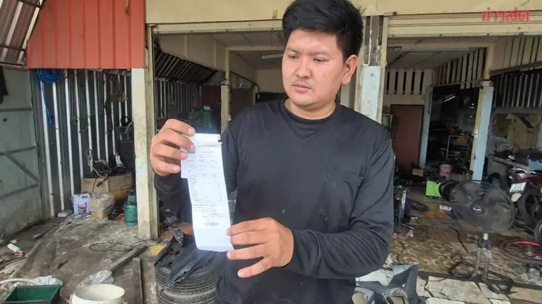 Motorcycle Repair Shop Hit With Shocking 40,000 Baht Water Bill for Two Months Using 920,000 Liters Despite Normal Meter and No Leaks