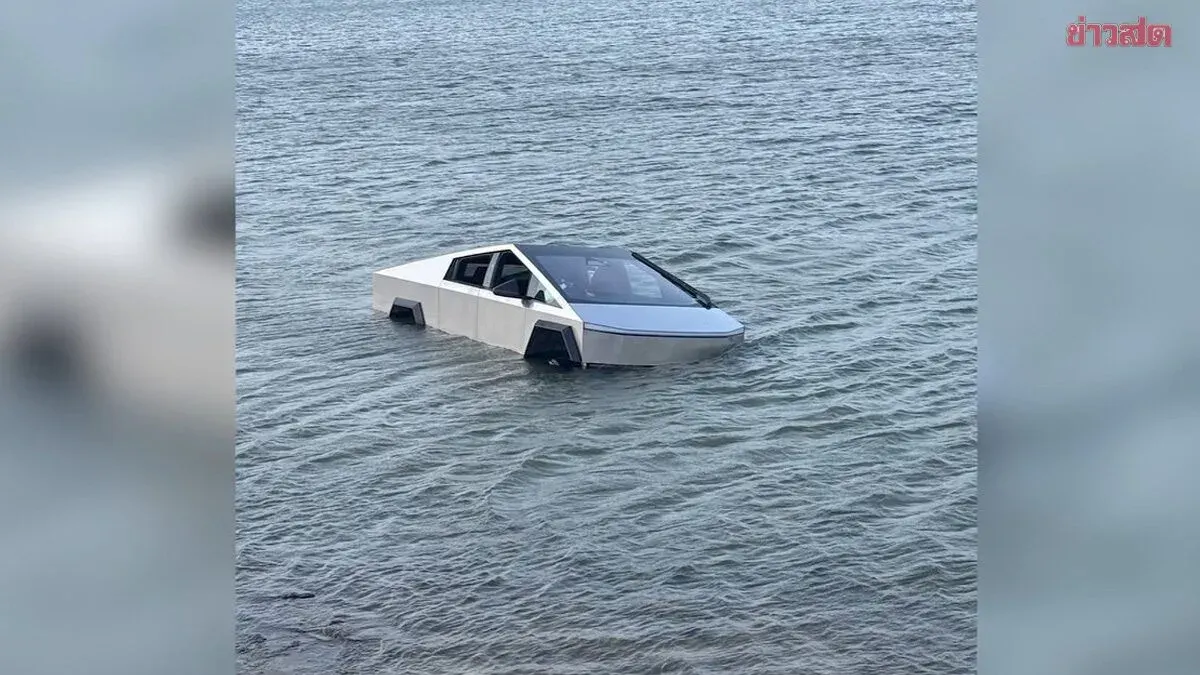 Young Man Tests Cybertruck's Wade Mode in Texas Lake, Vehicle Stalls Mid-Water and Driver Faces Multiple Charges