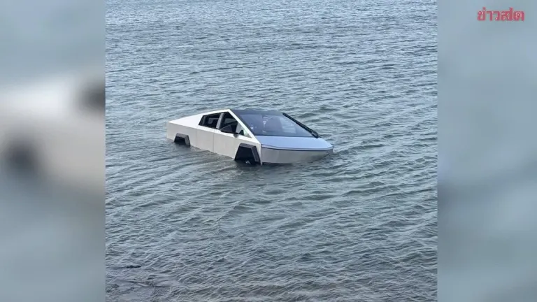 Young Man Tests Cybertruck's Wade Mode in Texas Lake, Vehicle Stalls Mid-Water and Driver Faces Multiple Charges