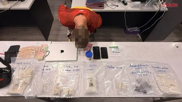 Russian Man Arrested at Phuket Checkpoint with Large Drug Haul Including Ice, Heroin, Ecstasy, and Ketamine