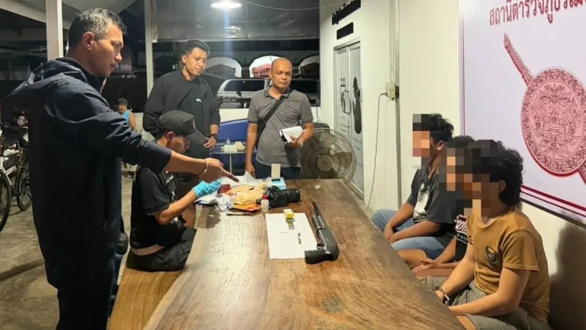 Three Arrested After Teen Gang Shootout in Phuket