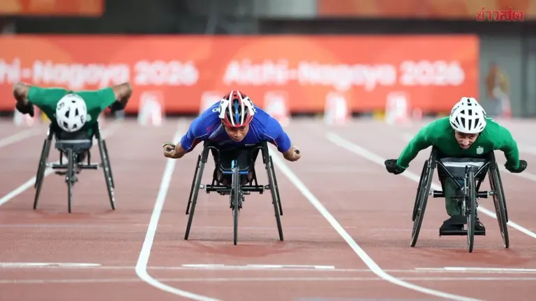 Thai Wheelchair Racer Wins Silver, Misses Gold by 0.08s