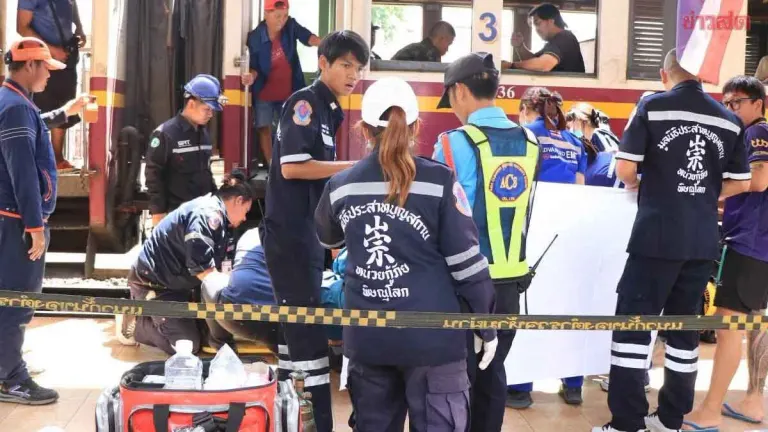 Man Struck by Train at Phitsanulok Station, Critically Injured