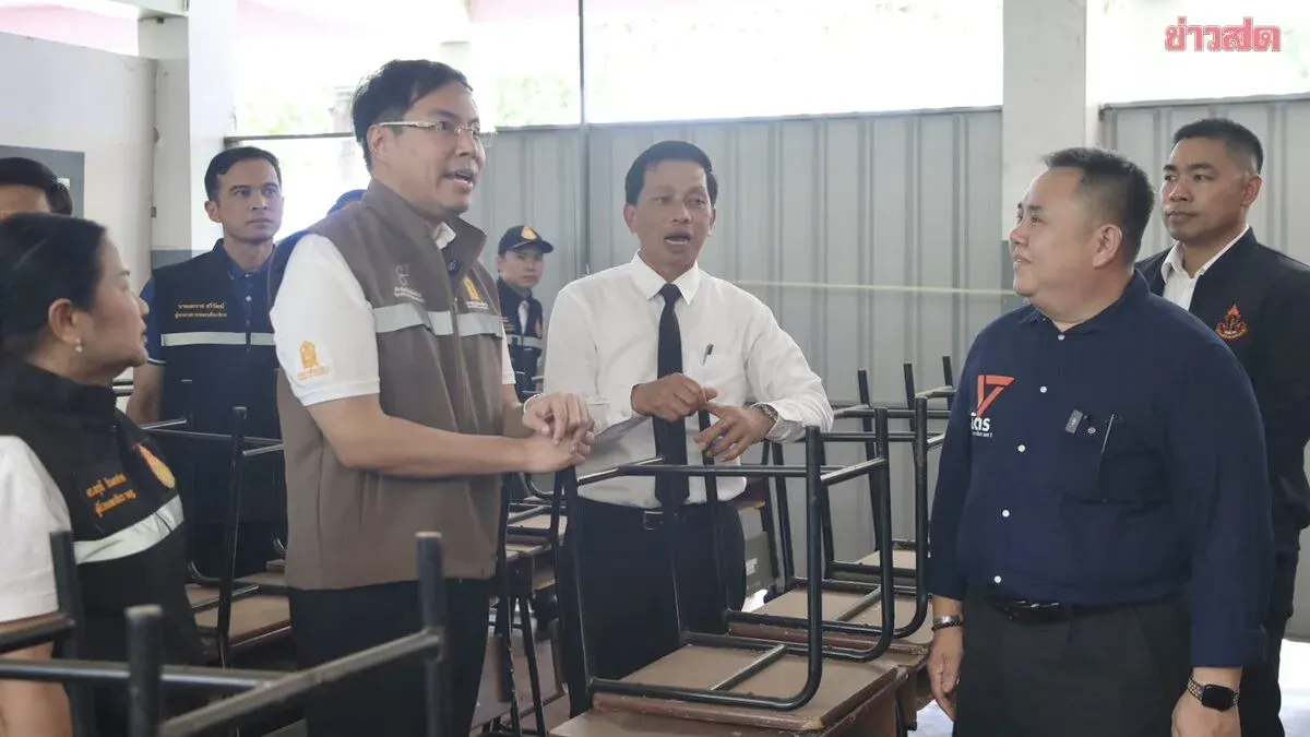 Democrat MP Thanks Deputy Education Minister Akranon for Field Visit to Nakhon Ratchasima to Resolve Damaged School Building
