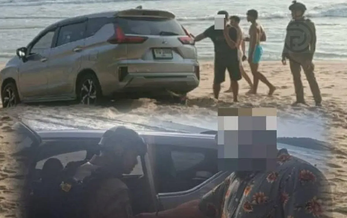 Tourist Fined for Driving Car on Phuket Beach