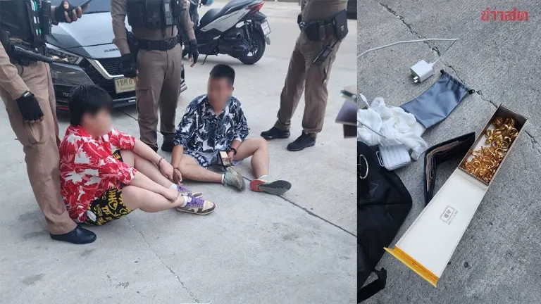 Two Chinese Suspects Nabbed for Nakhon Ratchasima Gold Shop Robbery, Arrested in Bangkok After Returning Rental Car