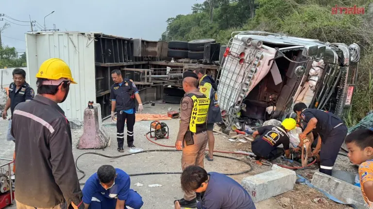 22-Wheel Truck Crashes at Deadly Curve, One Dead