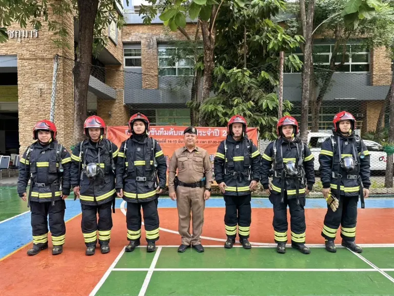 Pathumwan Police Participate in Annual 2026 Fire Prevention Competition with 7 Teams from Major Shopping Malls and Hotels in Bangkok