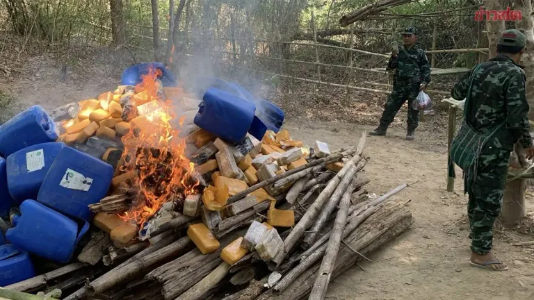 KNU Destroys Nearly 10 Million Methamphetamine Pills Smuggled via Salween River into Thailand