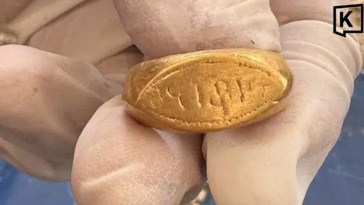 Rare Brahmi-Inscribed Gold Ring Unearthed in Phetchaburi