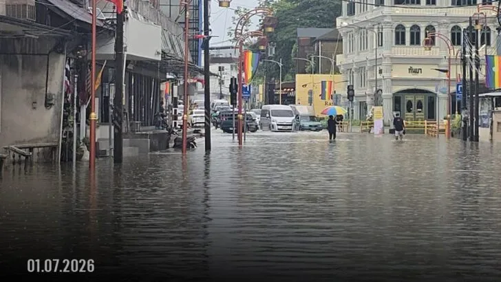 Heavy Rain Swamps Phuket Roads, Canal Levels Surge
