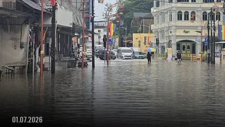 Heavy Rain Swamps Phuket Roads, Canal Levels Surge