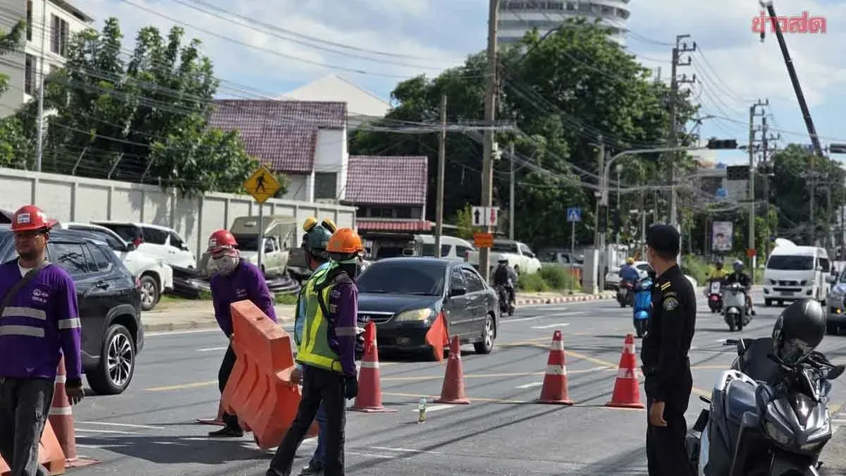 Road Subsidence Near Parliament Blamed on Water Pipeline Work