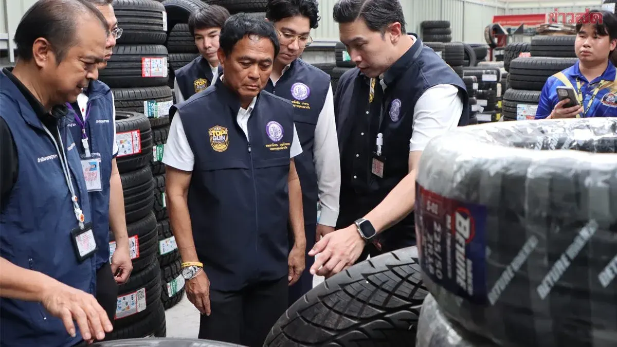 Officials Seize Over 1,300 Counterfeit Tires Worth 7.1 Million Baht