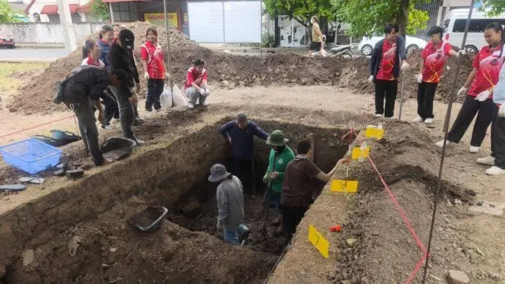 Ayutthaya-Era City Wall Unearthed in Korat