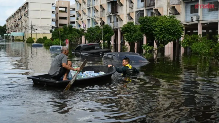Klongjarn Apartment Complex Still Flooded Despite Rain Letup