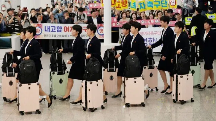 North Korean women's soccer team arrives in South Korea for regional tournament