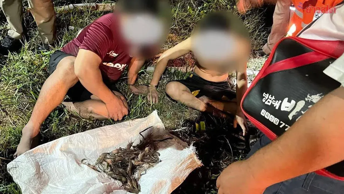 Two Cambodian Workers Arrested for Poisoning Shrimp in Canal; Four Accomplices Still at Large