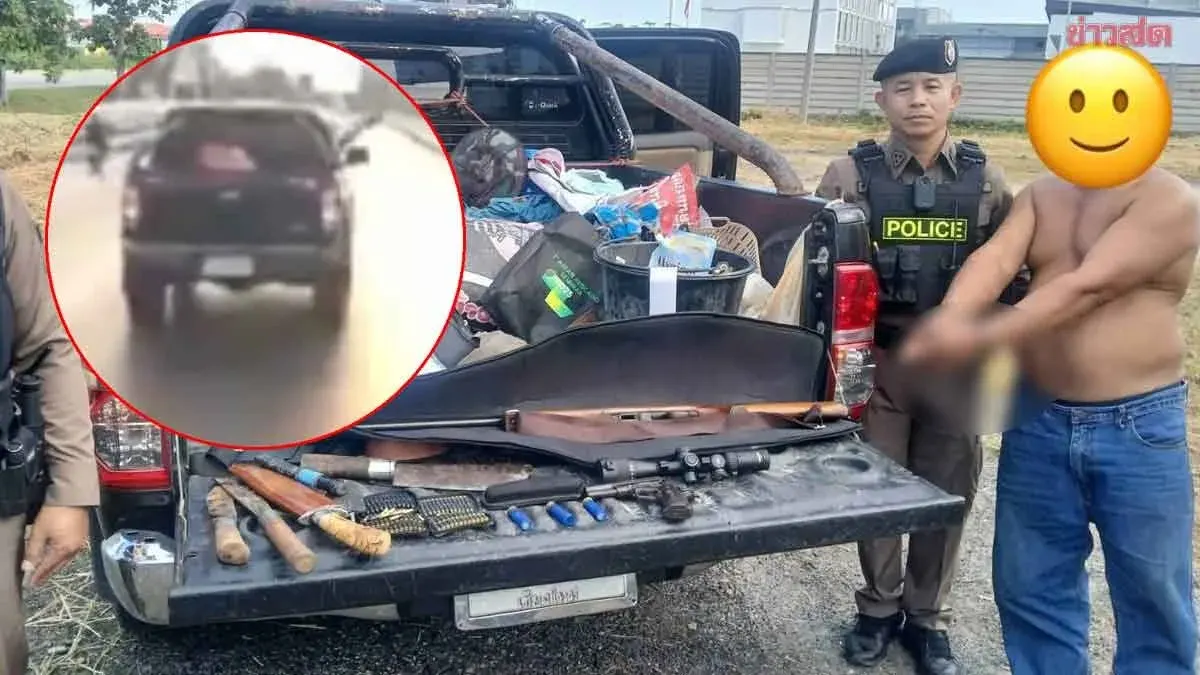 Police Recover Two Guns, 100 Rounds from Chiang Mai Pickup