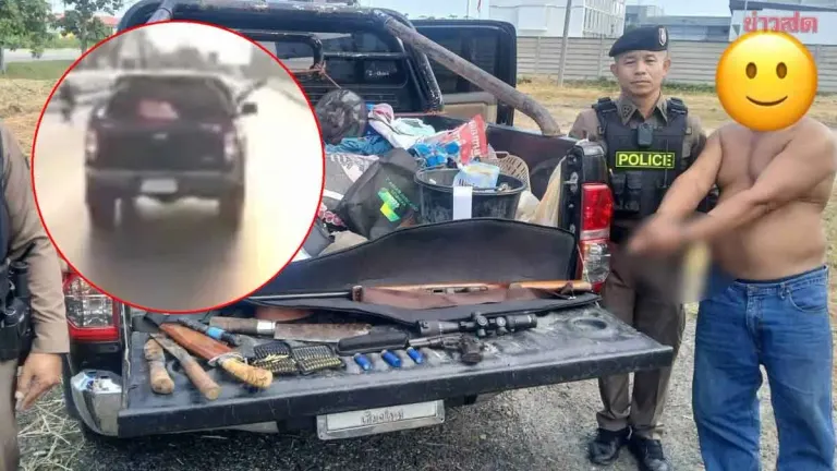 Police Recover Two Guns, 100 Rounds from Chiang Mai Pickup