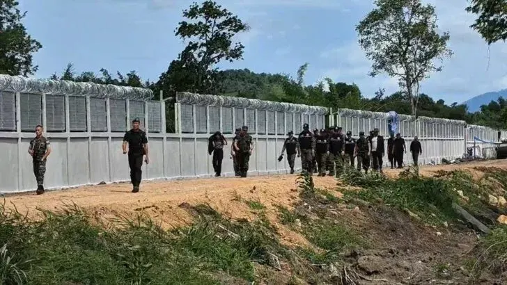 Thai Military Shows ASEAN Border Fence Project To International Observers