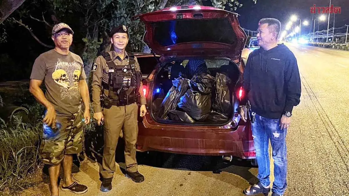 Hit-and-Run Driver Flees Scene, Police Discover Massive Drug Cache Worth 50 Million Baht in Vehicle Search