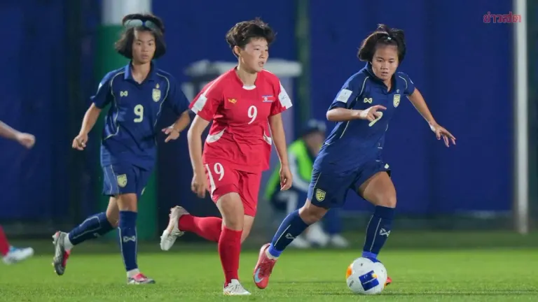 Thai U-17 Women's Football Team Falls Short Against North Korea in Asian Championship Quarterfinals, Misses World Cup Ticket