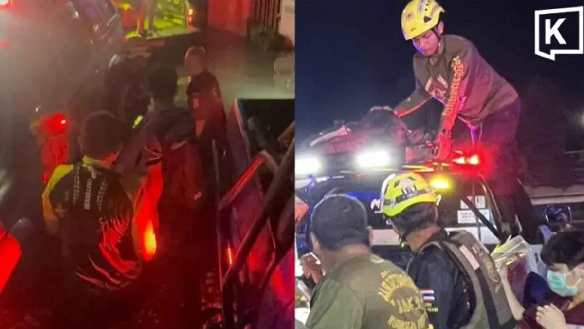 One Dead, One Unconscious After Electric Shock in Flooded Samut Prakan