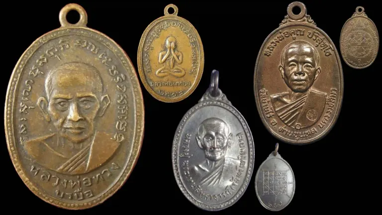 Rare Buddhist Amulets of Revered Monks Displayed
