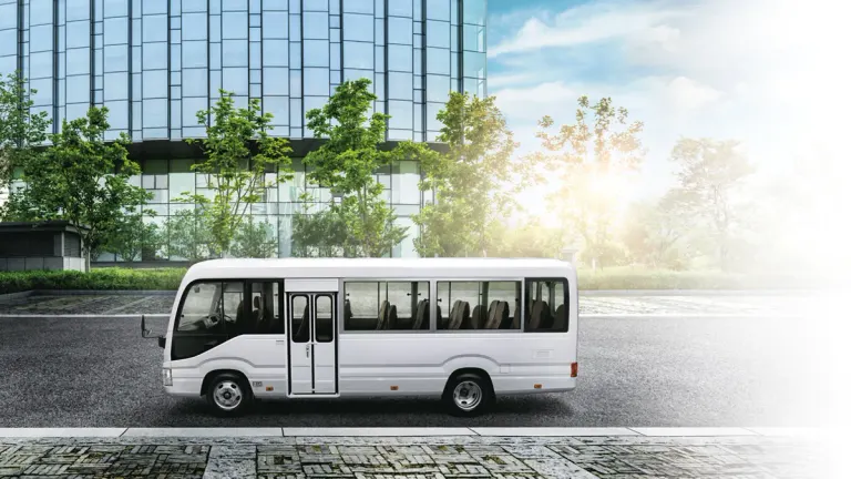Toyota Unveils New Coaster Minibus with Safety Features