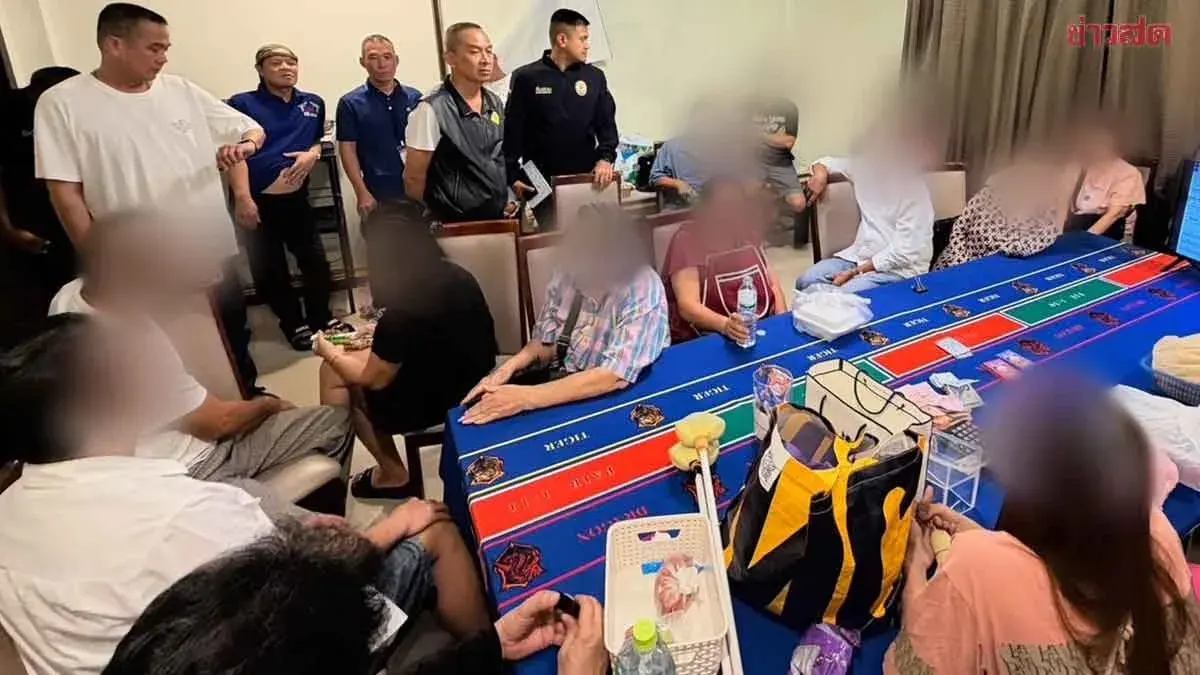 Police Raid Pattaya Seafood Shop, Bust Gambling Den, Arrest 18