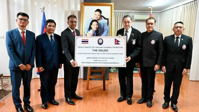 Thai Red Cross Foundation Donates 500,000 Baht to Nepal Flood Victims