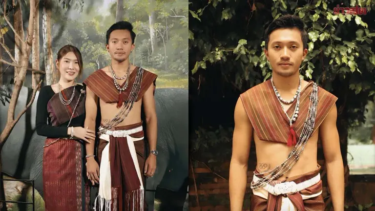 Thai National Athlete Showcases Kui Traditional Dress With Girlfriend